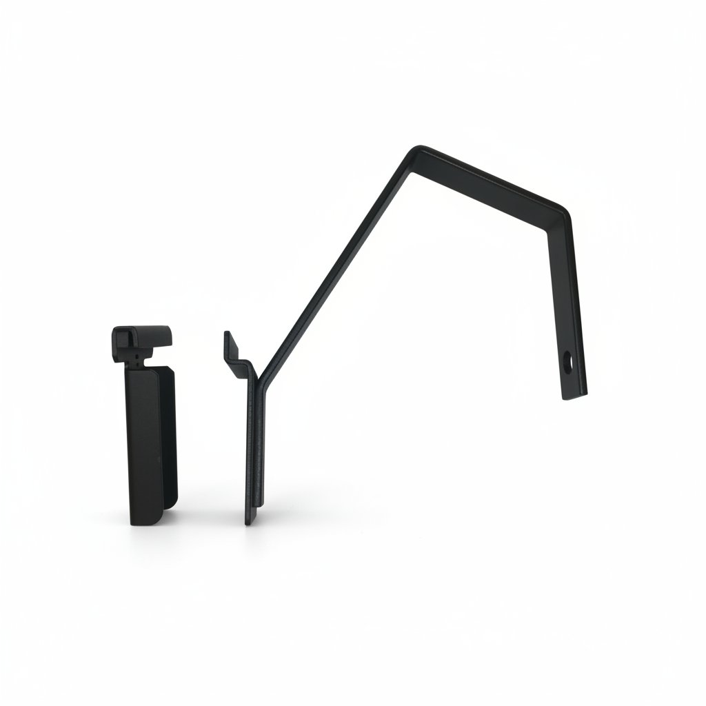 Opphengsbeslag, til Elite torso, til rillepanel eller på veggen, svart (serie 5200)