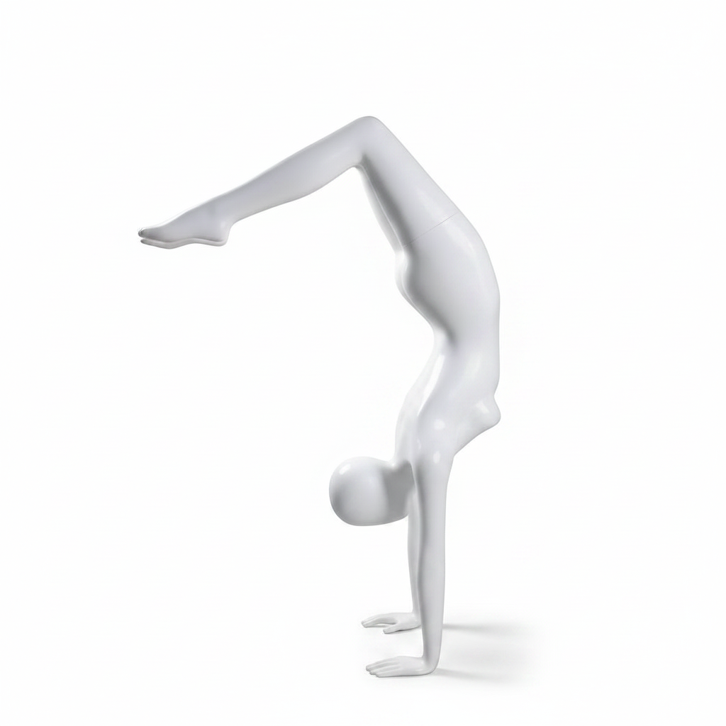 Yoga dame- og herremannekeng, fitness/yoga - hvit. På hender