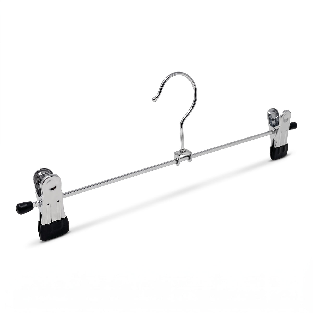 Buksehenger med klype i metall - svart - 30 cm - 100 stk.