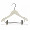Trekleshenger, massiv, flat, junior, med klemme, hvit, 32 cm. Pakke med 10 stk. Stykkpris
