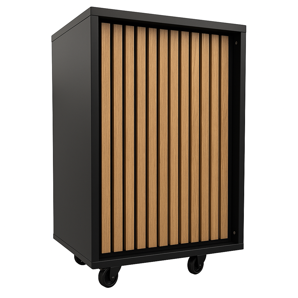 Frame-disk. Smal modul, svart. B55 - akustikkplate front