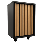 Frame-disk. Smal modul, svart. B55 - akustikkplate front