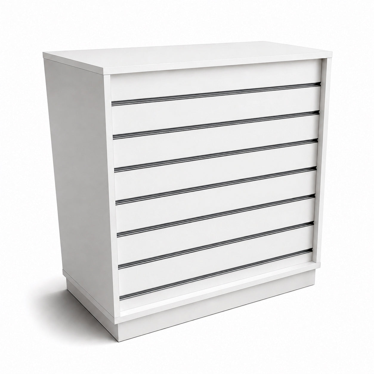 Frame-disk. Bredmodul, hvit. B110 - rillepanelfront