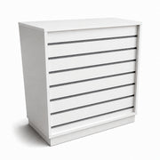 Frame-disk. Bredmodul, hvit. B110 - rillepanelfront