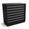 Frame-disk. Bredmodul, svart. B110 - rillepanel front