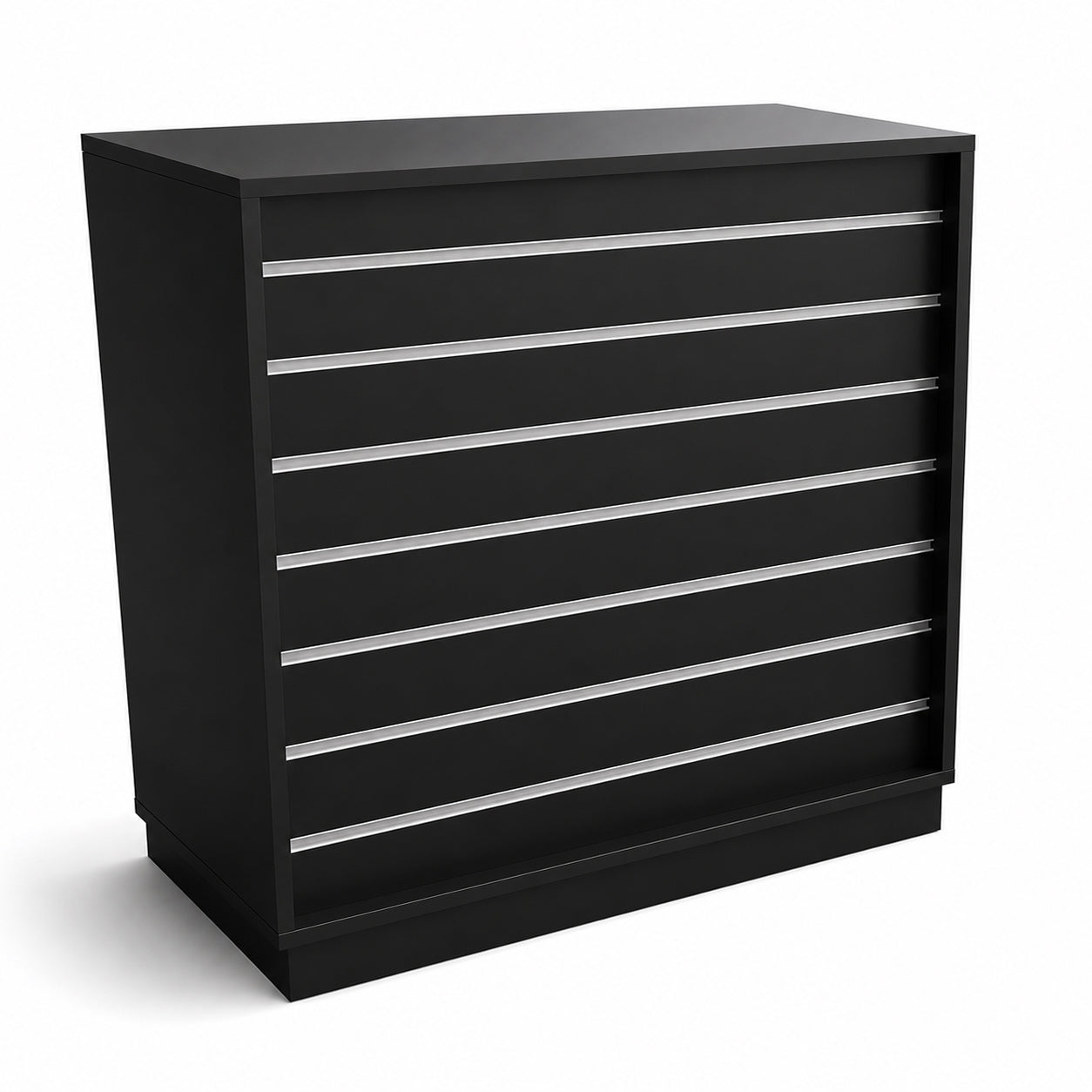 Frame-disk. Bredmodul, svart. B110 - rillepanel front