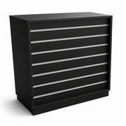 Frame-disk. Bredmodul, svart. B110 - rillepanel front