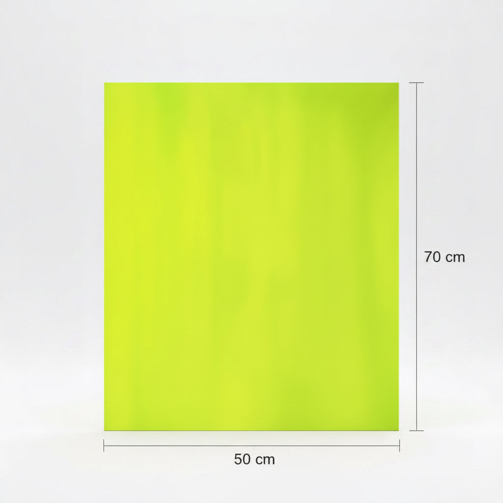 Skiltekartong, belagt på 1 side, neongul, 260 g, 50 x 70 cm