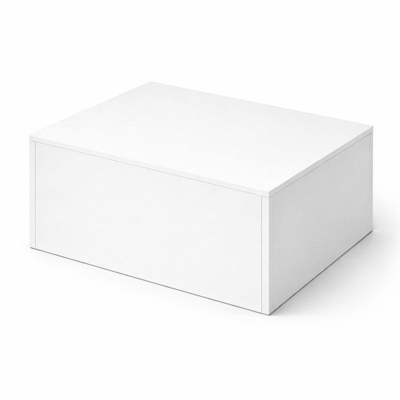 Podie. Hvit melamin. 60 x 45 x H30 cm.