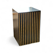 Disk lukket som hjørne Svart 60 x 60 x H90 cm DEMO