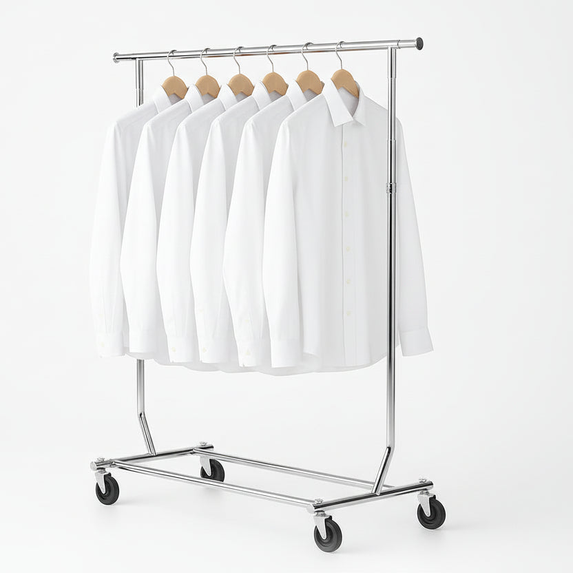 Disco I, helt sammenleggbar, justerbar, krom, B128-188 x H145-170 cm