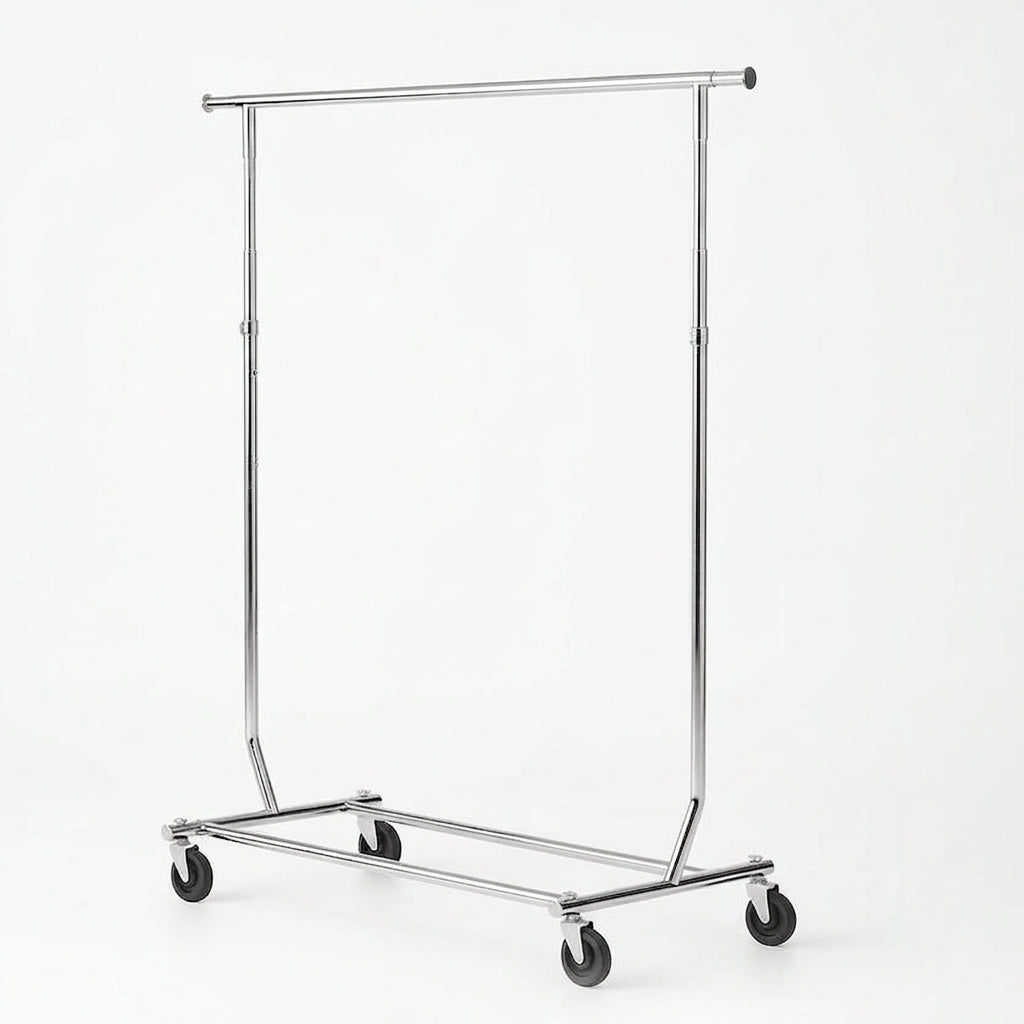 Disco I, helt sammenleggbar, justerbar, krom, B128-188 x H145-170 cm