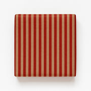 Gavepapir, natur med røde striper, Bolcher, brun kraft, 70 cm x 50 mtr *