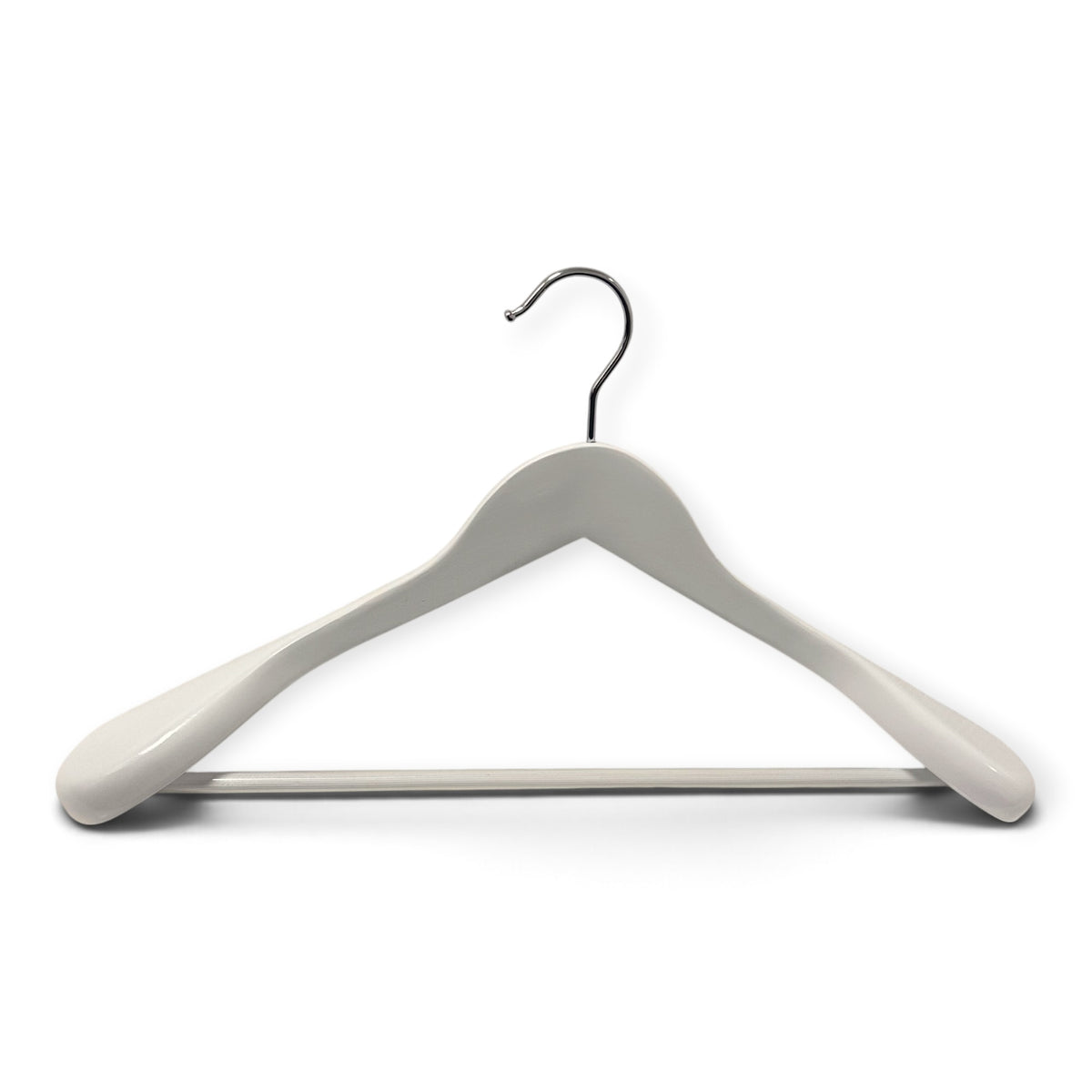 Jakkekleshenger vinklet. Hvit - B 45 cm