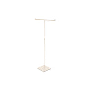 T-display - Høydejusterbart. Hvit. H43-81 cm. Firkantet fot - smykkedisplay