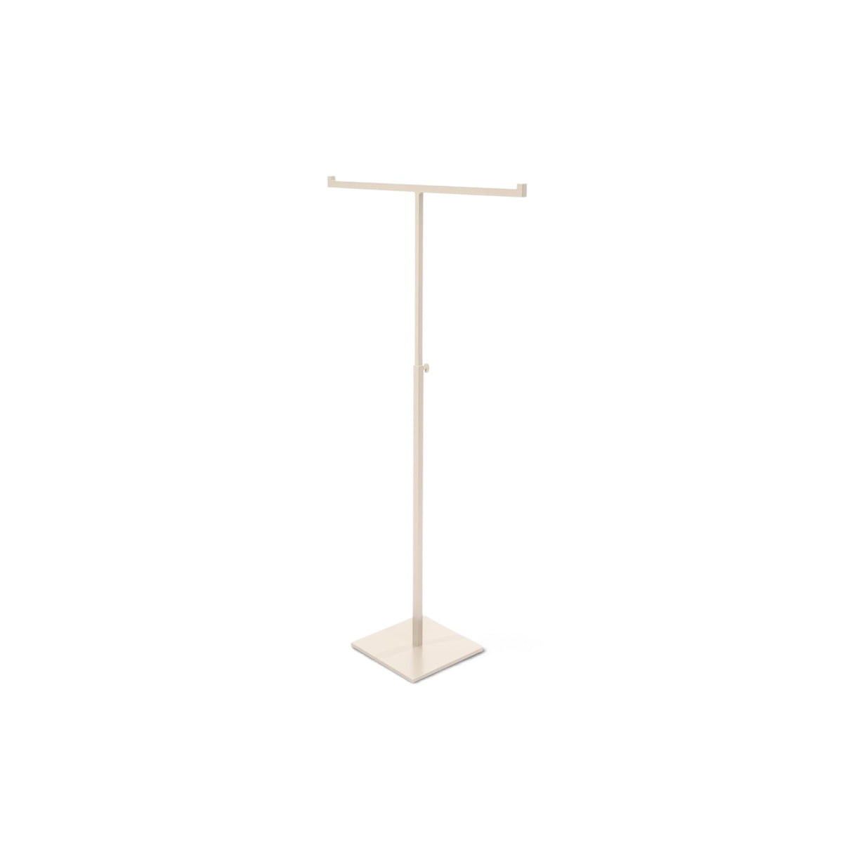 T-display - Høydejusterbart. Hvit. H43-81 cm. Firkantet fot - smykkedisplay