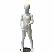 Mannekenger for barn, 6–8 år, H 122 cm, med hode. Hvit