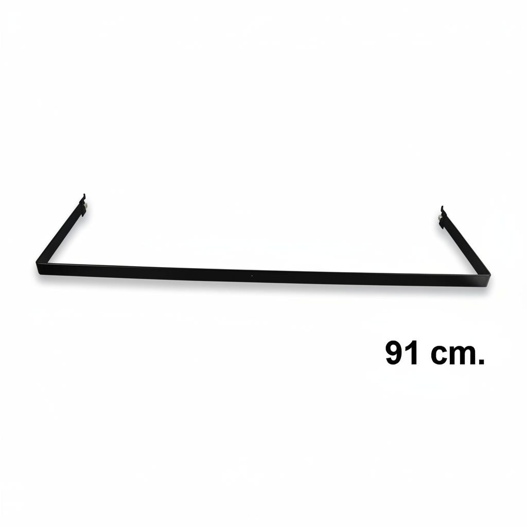U-bøjlestang (91 cm) - svart - Superskinne