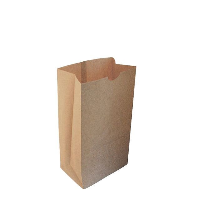 Papirpose. H 24,5 cm. 250 stk. M/ klodsbunn, natur