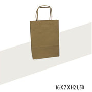 Papirpose - Liten - 50 stk. - natur. B 16 x D 7 x H 21,5 cm.