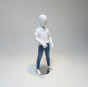Mannekenger for barn, H108 cm 4–5 år med hode. Hvit