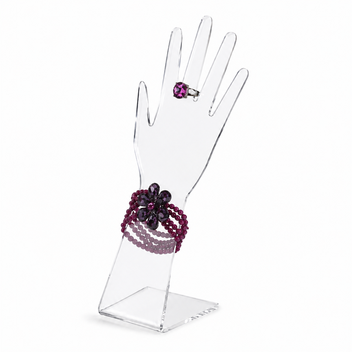 Hånddisplay, høyre, klar akryl, H33 cm