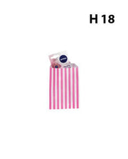 Pink gavepose med hvide striber til smykker
