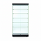Vitrine - Toscana II, gulvvitrine, med lys, sort topp og bunn, 90 x 46 x H184 cm.