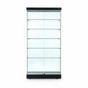 Vitrine - Toscana II, gulvvitrine, med lys, sort topp og bunn, 90 x 46 x H184 cm.