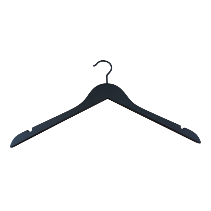 Trehenger, massiv, flat, voksen, med gummi og hakk, uten stang, svart, 12 mm tykk, 45 cm