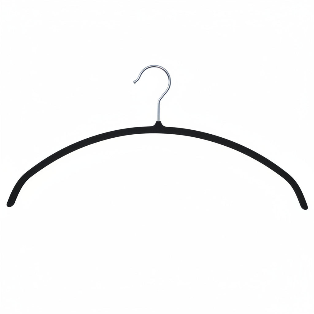 Strikbøjle, herre, buet, sklisikker, med gummi, svart, 46 cm. Pakke m/ 10 stk. Stykkpris