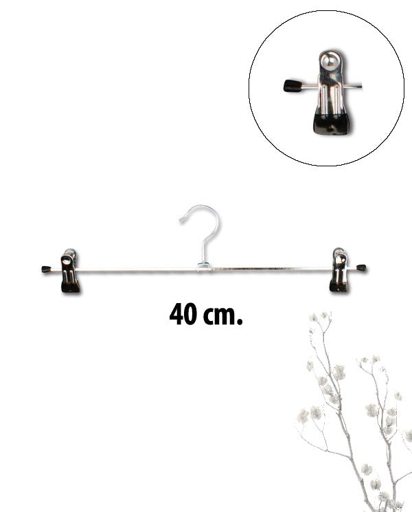 Sort metalklemmebøjle 40 cm til bukser og nederdele