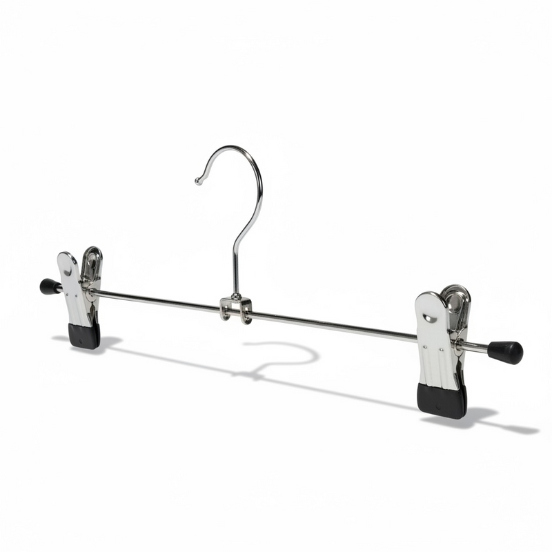Klemme-kleshenger, metallkleshenger (B 30 cm.) - 100 stk. Svart. Buksekleshenger