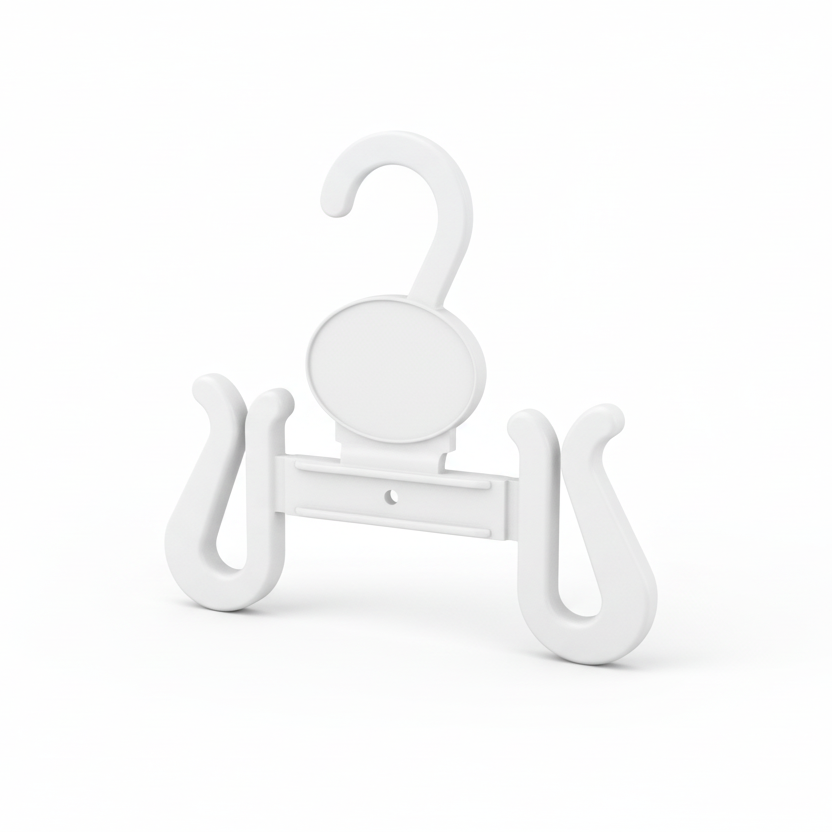 Skohenger, hvit, B12 cm x H11 cm, LOGO/ prisplate 4 x 3 cm.