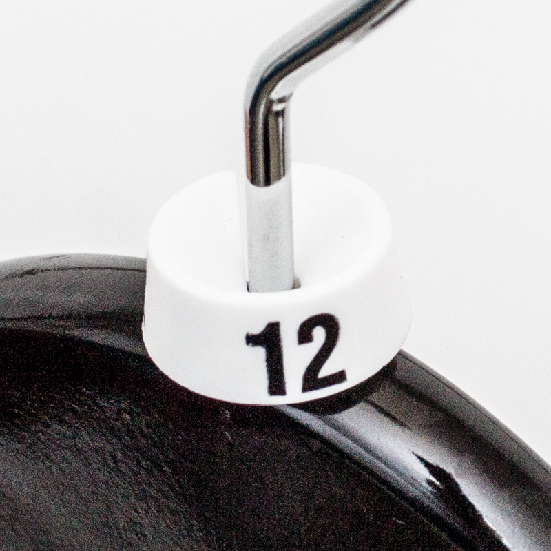 Størrelsesmerker - Hvite - 25 stk. per pose. Velg størrelse