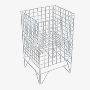 Nancy I salgskurv med justerbar bunn – hvit, 42 x 42 x H75 cm