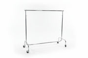 Super, klesstativ, med gummihjul, justerbar, krom, B150-211 x H132-202 cm