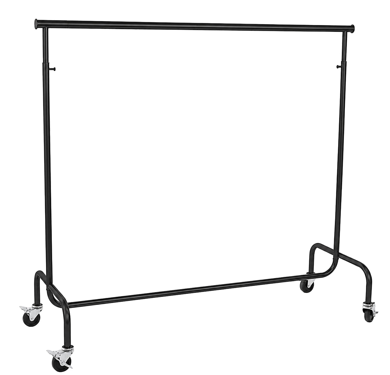 Super, konfeksjonsstativ, svart, B150-211 x H132-202 cm