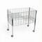 Boxer II salgskurv med hjul og justerbar bunn – galvanisert, 50 x 95,6 x H90 cm
