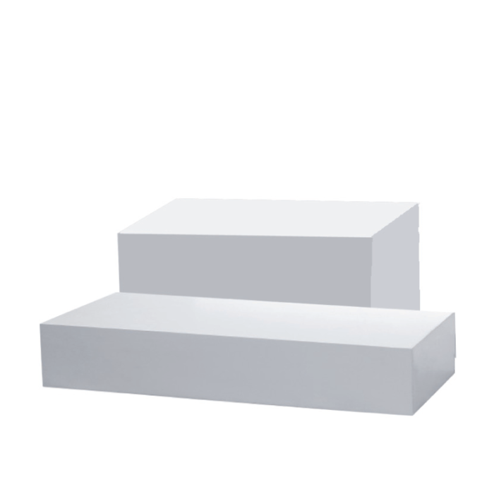 Podie-sett for dukker, sett med 2 stk., hvit. Lav