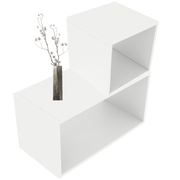 Kube- / Podier, sett med 2 stk., hvit