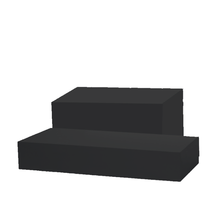 Podie-sett til mannequin, sett med 2 stk., svart. Lav