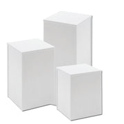 Podie sett med 3 stk. Hvit - ikke montert