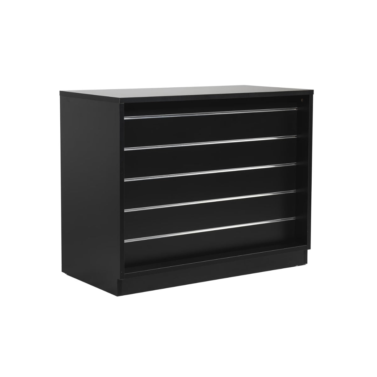 MADS butikkdisk bred, sort. B 120 - rillepanelfront