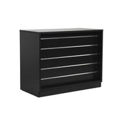 MADS butikkdisk bred, sort. B 120 - rillepanelfront