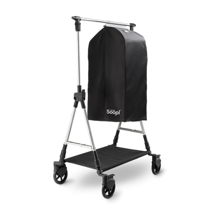 Soopl Medium bag sort kollektionspose med kuffertlukning