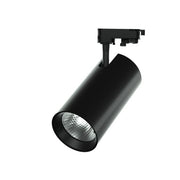 Polaris, Large, spot for 3-faset skinnesystem, inkl. LED-lyskilde, 30W, 40°, K3000, H21 cm Ø9 cm, svart