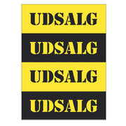 Plakat. Salg, svart og gul, 50 x 70 cm