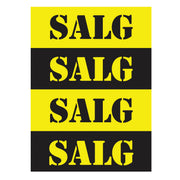 Plakat. Salg, svart og gul, 50 x 70 cm