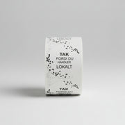 Rund etikett. 500 stk. per rull. TAKK FORDI DU HANDLER LOKALT